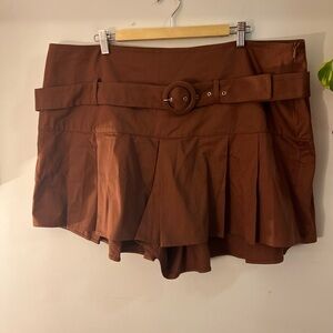 Maeve Belted Skort Brown Pleated BNWT 20W